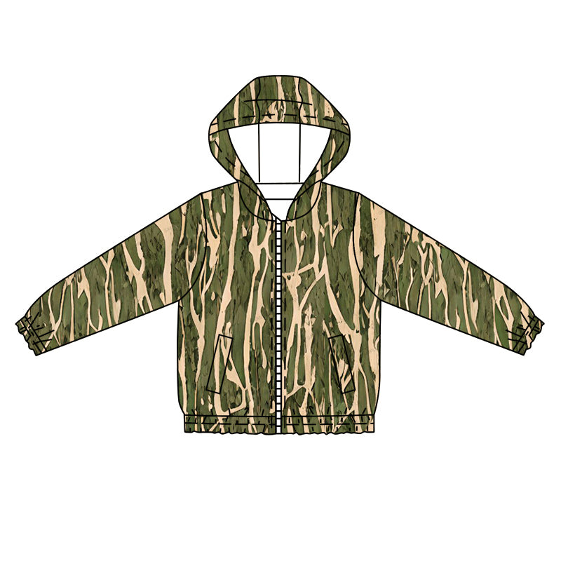Baby Boy Long Sleeves Camo Hoodie Coat