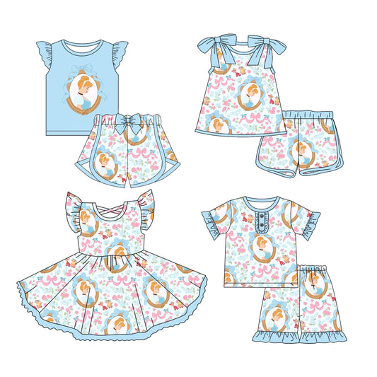 Baby Girl Short Sleeves Princess Bows Sibling Romper Dress Set ( Moq 5 Each Style ) 3.12