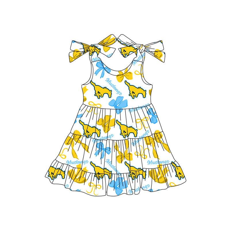( Moq 5 each style ) Baby Boy Girl Team Cheer Sibling Shirt Bows Dress Set 8.2