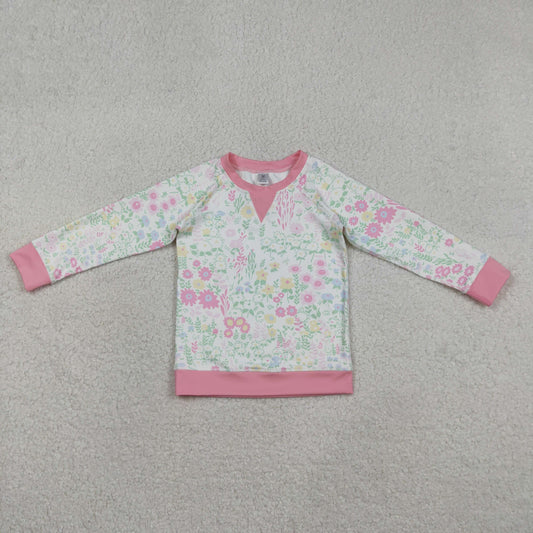 Baby Girls Kids Long Sleeves Floral Pink Yoga Active Shirt Tops RTS