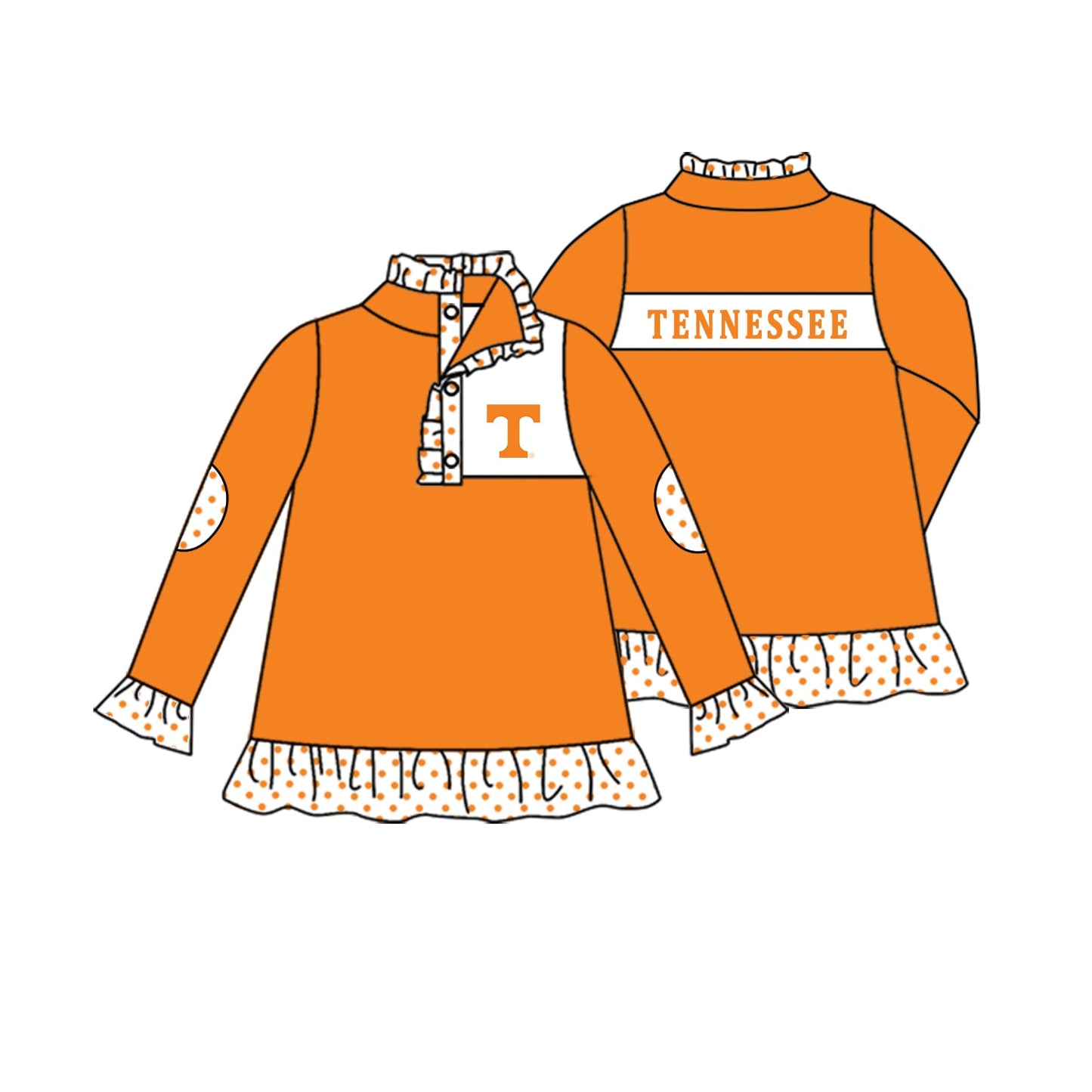 ( Moq 5 each style ) Baby Boy Girl T Team Sibling Orange Shirt Dress Set 8.21