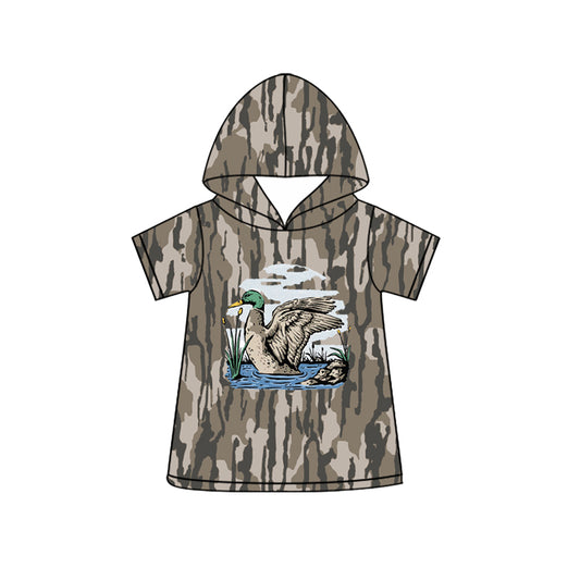 ( Moq 5 ) Preorder Baby Boys Toddler Short Sleeves Duck Hoodie Camo Shirt Tops
