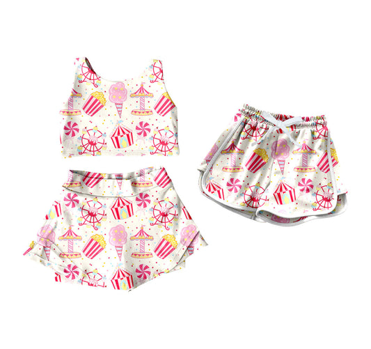 ( Moq 5 Each Style ) Baby Girl Sleeveless Fair Sibling Shorts Set 4.16