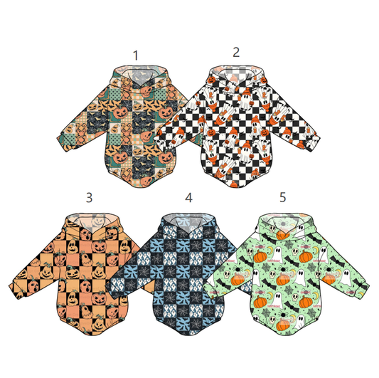 ( Moq 5 Each Style ) Sibling Baby Kids Infant Long Sleeves Pumpkins Ghosts Halloween Hoodie Rompers Clothes