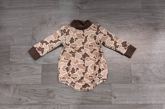 ( No moq ) Preorder Baby Boys Infant Long Sleeves Camo Bubble Romper Clothes