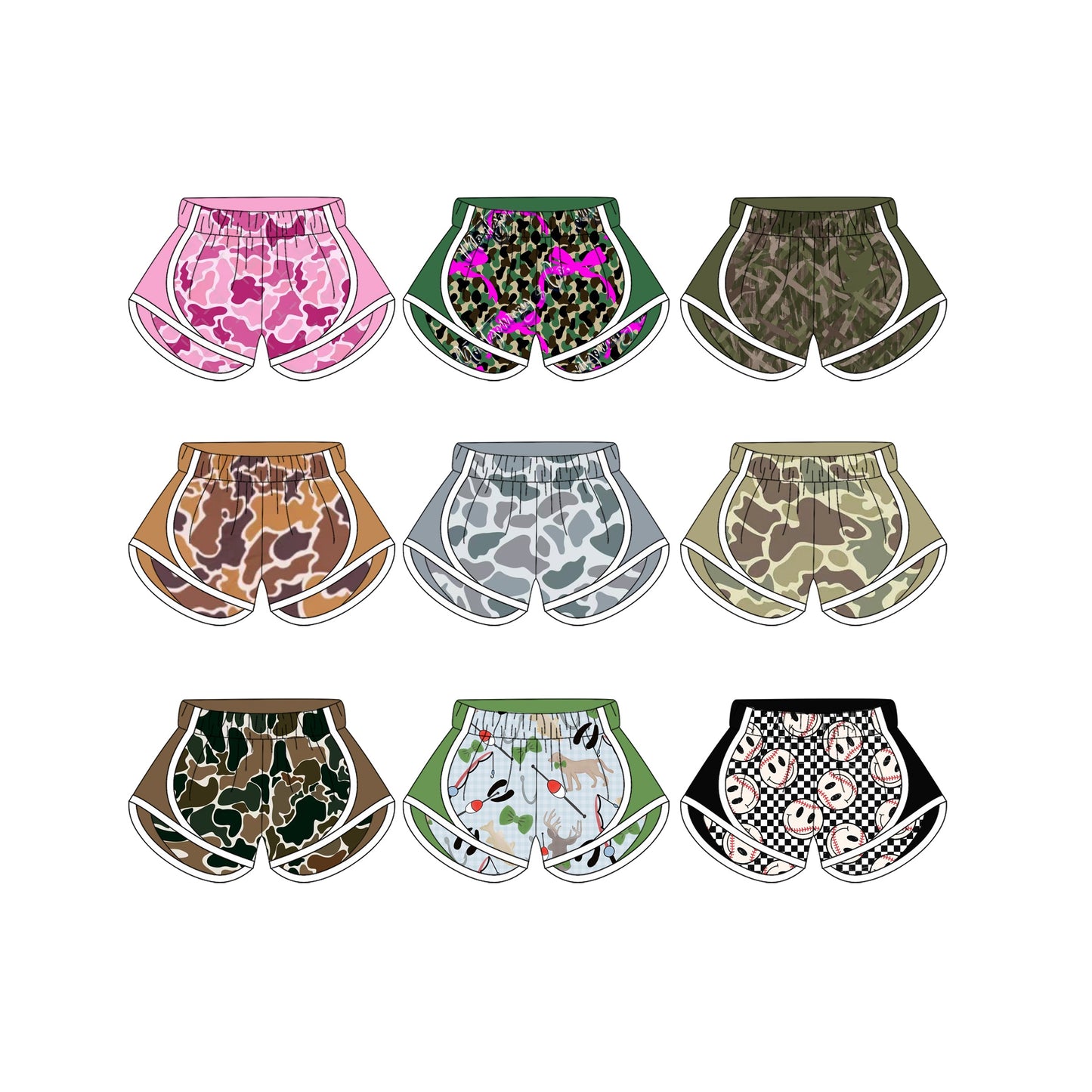 Baby Girl Summer Camo Shorts Bottoms Clothes ( Moq 5 Each Style ) 3.20