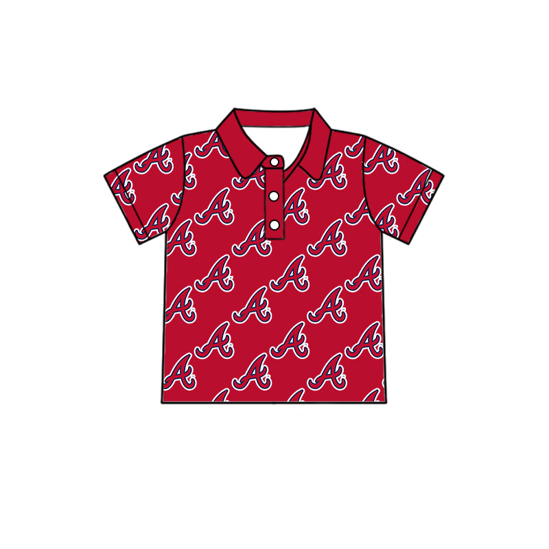 ( Moq 5 each style ) Baby Boy Girl Toddler A Red Sibling Team Dress Shirt Set 7.12