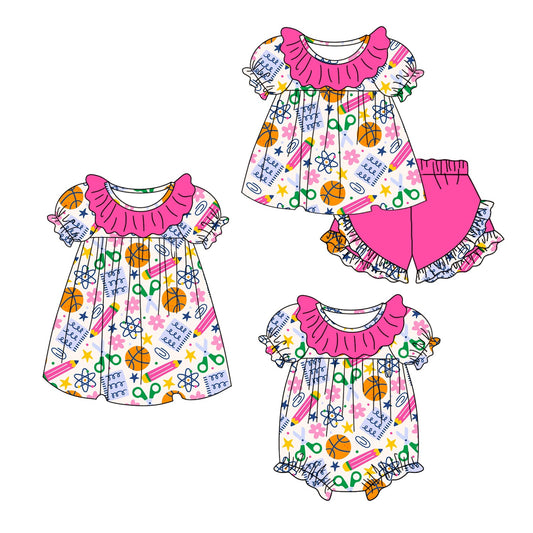 Baby Girl Back To School Pencil Flower Sibling Dress Romper Set ( Moq 5 Each Style ) 1.6