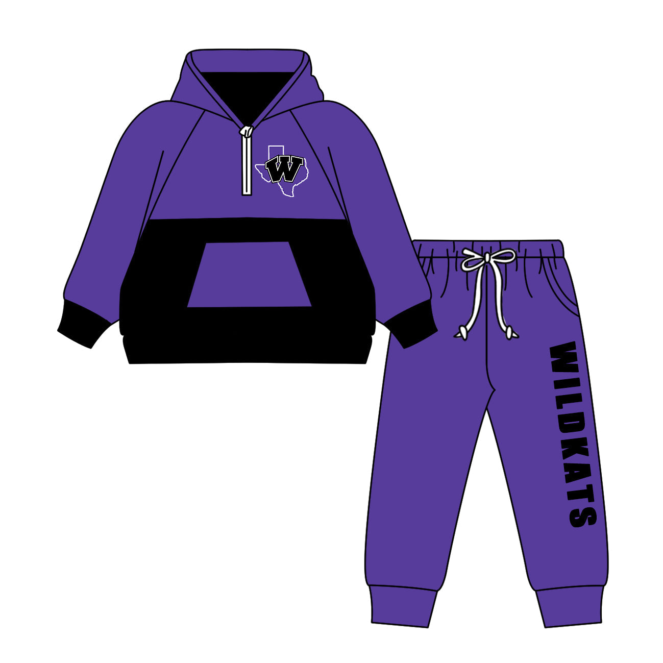 ( Moq 5 each style ) Baby Boy Girl Team Cheer Sibling Shirt Purple Bows Dress Set 8.18
