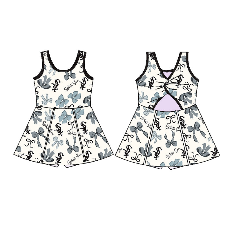 ( Moq 5 each style ) Baby Girl Team Bows Sibling Dress Set 5.19