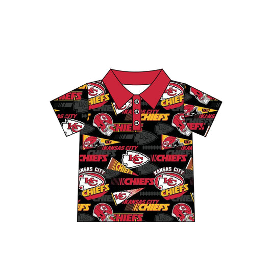 Baby Boy Short Sleeves Buttons Team Shirt Tops Moq 5