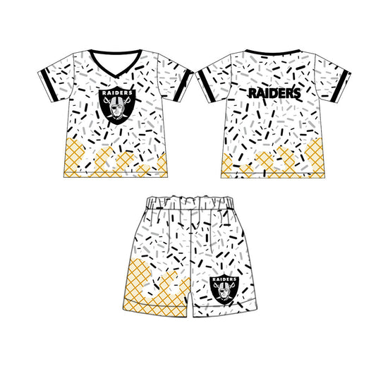(Moq 5) Baby Boy Short Sleeves Shirt Shorts Set Team Clothes