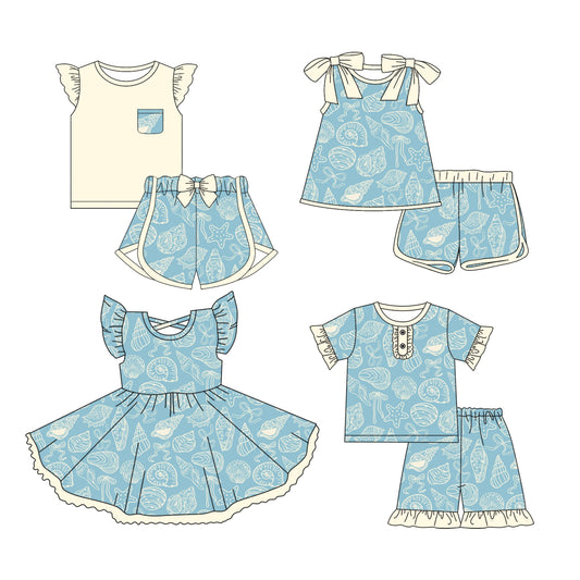 Baby Girl Short Sleeves Shell Sibling Dress Set ( Moq 5 Each Style ) 3.12