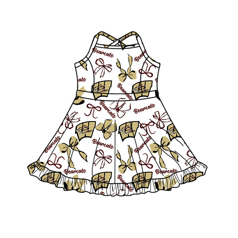 ( Moq 5 each style ) Baby Boy Girl Team Sibling Shirt W Bows Cheer Dress Set 8.16