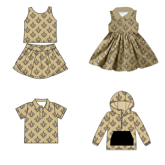 ( Moq 5 each style ) Baby Boy Girl Toddler Team Sibling Dress Shirt Set 7.12