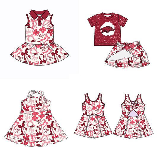 ( Moq 5 each style ) Baby Girl Pig Bows Sibling Dress Set 5.14