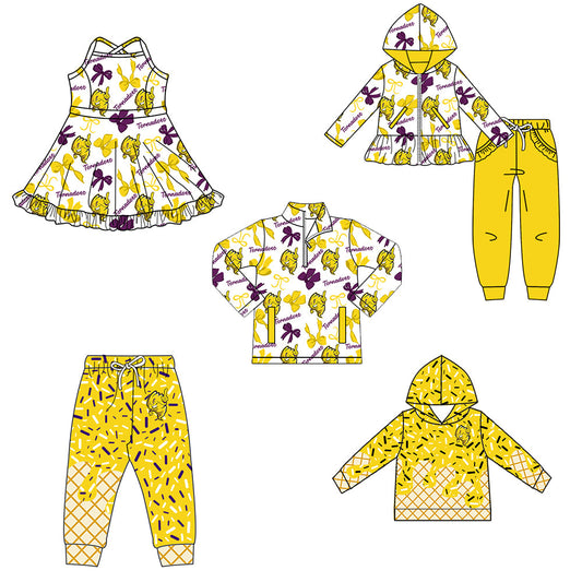 ( Moq 5 each style ) Baby Boy Girl Team Cheer Sibling Shirt Bows Dress Set 8.13