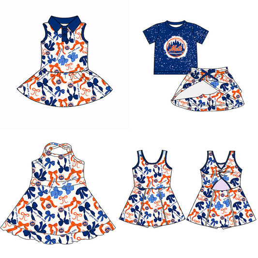 ( Moq 5 each style ) Baby Girl Team Bows Sibling Dress Set 5.17