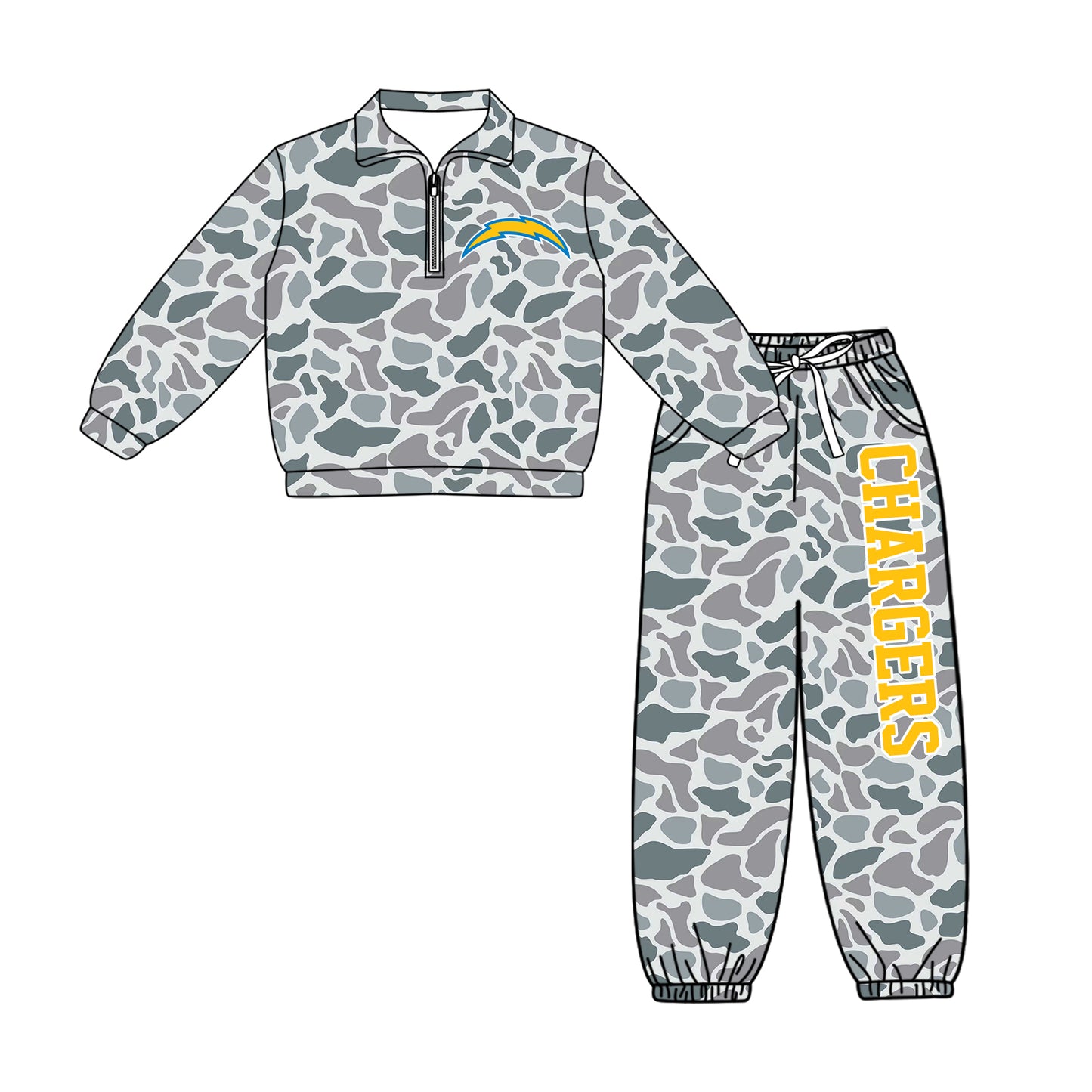 ( Moq 5 ) Baby Boys Toddler Long Sleeves Zipper Pullover Jogger Pants Team Clothes Camo Set