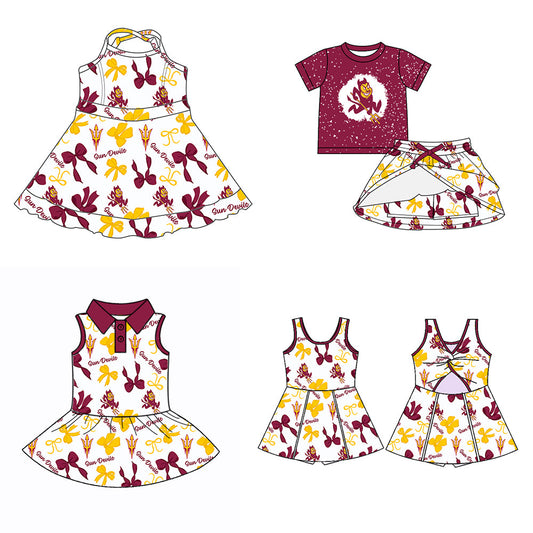 ( Moq 5 each style ) Baby Girl Team Bows Sibling Dress Set 5.24
