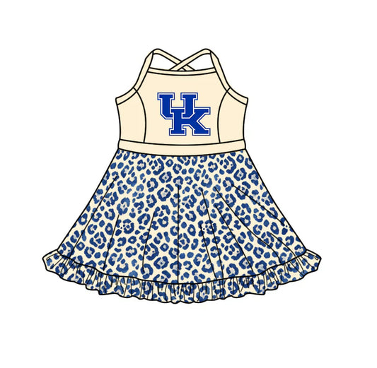 ( Moq 5 ) Sibling Baby Girls Kids Sleeveless UK Leopard Built-in Shorts Team Dress Clothes