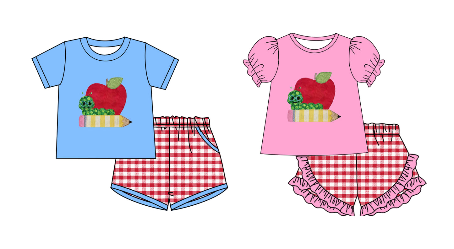 ( Moq 5 Each Style ) Sibling Baby Boys Girls Kids Short Sleeves Shirts Shorts Back to School Sets