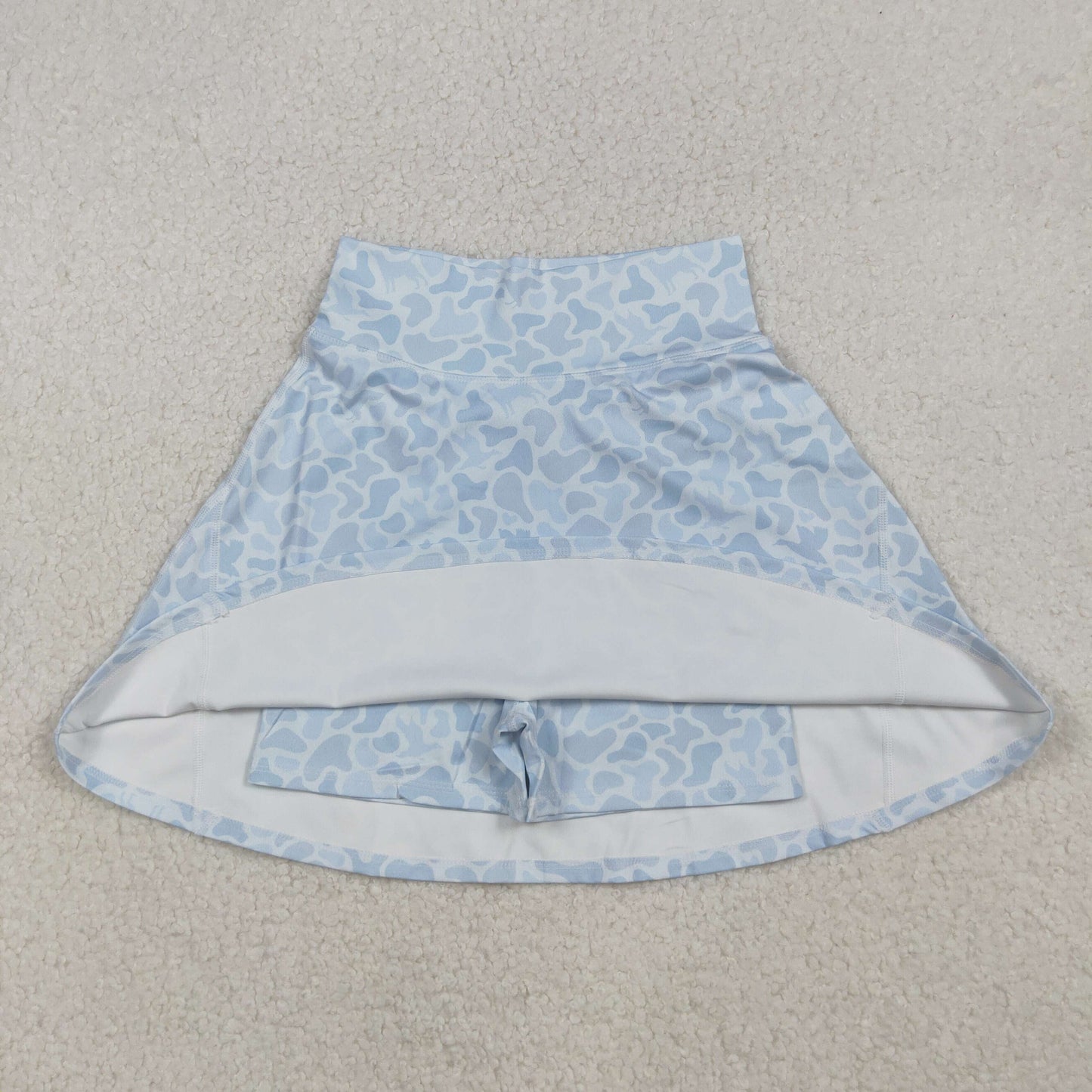 Adult Women Light Grey Camo Skorts Summer Yoga Acitve Bottom RTS