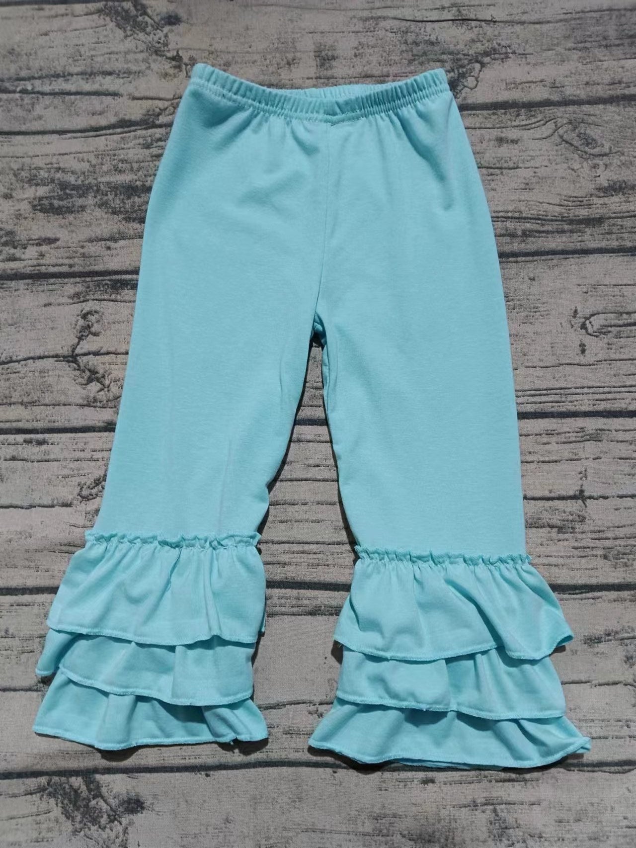 Baby Girl Light Blue Cotton Ruffle Pants ( Moq 5 )
