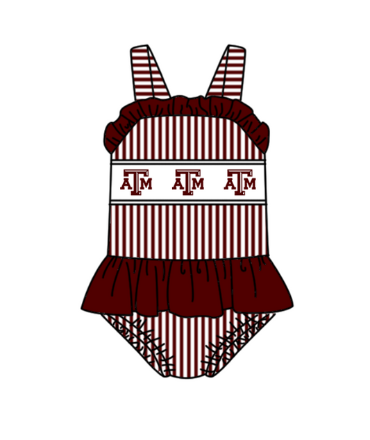 ( Moq 5 Each Style ) Baby Boys Girls Football Stripes Sibling Team Sets Swimsuits Clothes