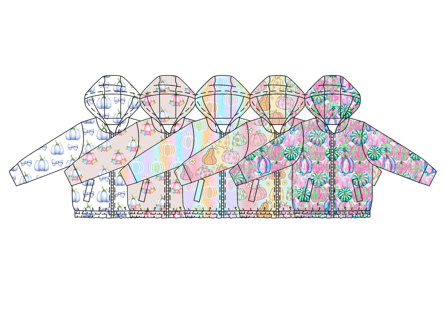 ( Moq 5 Each Style ) Sibling Baby Girls Kids Long Sleeves Pumpkins Hoodie Pockets Shirts Fall Clothes