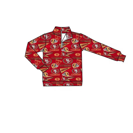 Baby Boy Long Sleeves Team Zipper Pullover Shirt Tops Moq 5