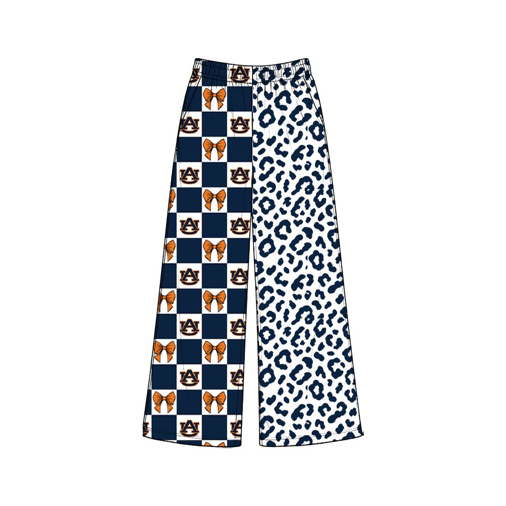 ( Moq 5 ) Preorder Adult Women Orange Bows Leopard Pockets Pants Bottoms Team Clothes