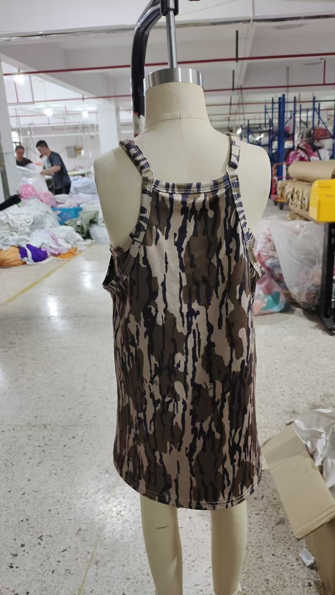 Baby Girl Straps Camo Pockets Yoga Active Knee Length Dress RTS