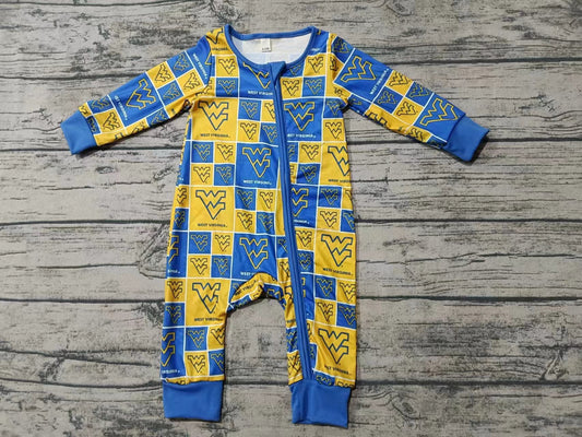 Baby Boy Long Sleeves WV Team Zipper Romper