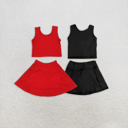 Baby Girl Vest Shorts Skirt Skort Sibling Yoga Active Wear Set RTS