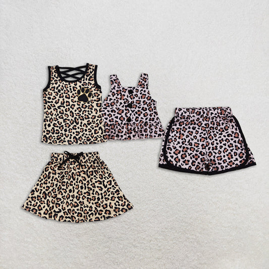 Baby Girl Sleeveless Leopard Sibling Set RTS