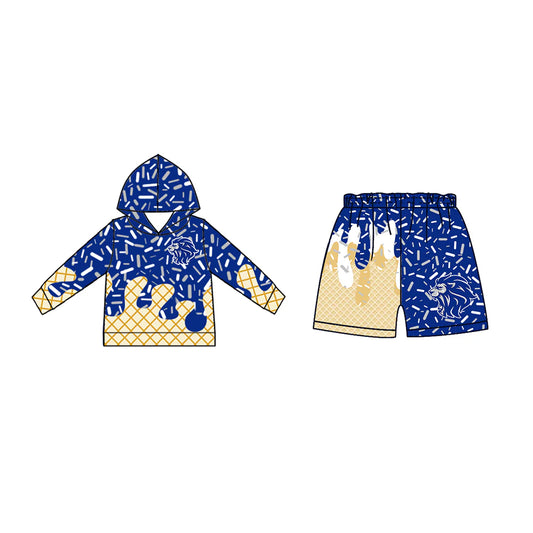 ( Moq 5 each style ) Baby Boy Summer Team Sibling Lion Drip Shorts Shirt 7.19