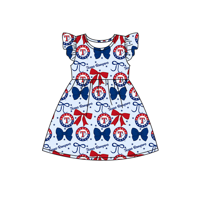 ( Moq 5 each style ) Baby Boy Girl Toddler T Team Bows Sibling Dress Set 6.17