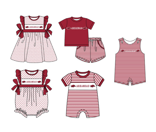 ( Moq 5 Each Style ) Sibling Baby Boys Girls Kids Pigs Team Rompers Dress Set Clothes