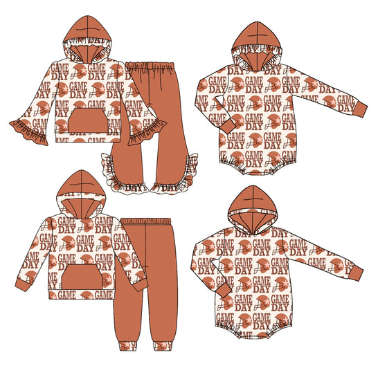 ( Moq 5 Each Style ) Baby Girl Toddler Game Day Sibling Romper Set