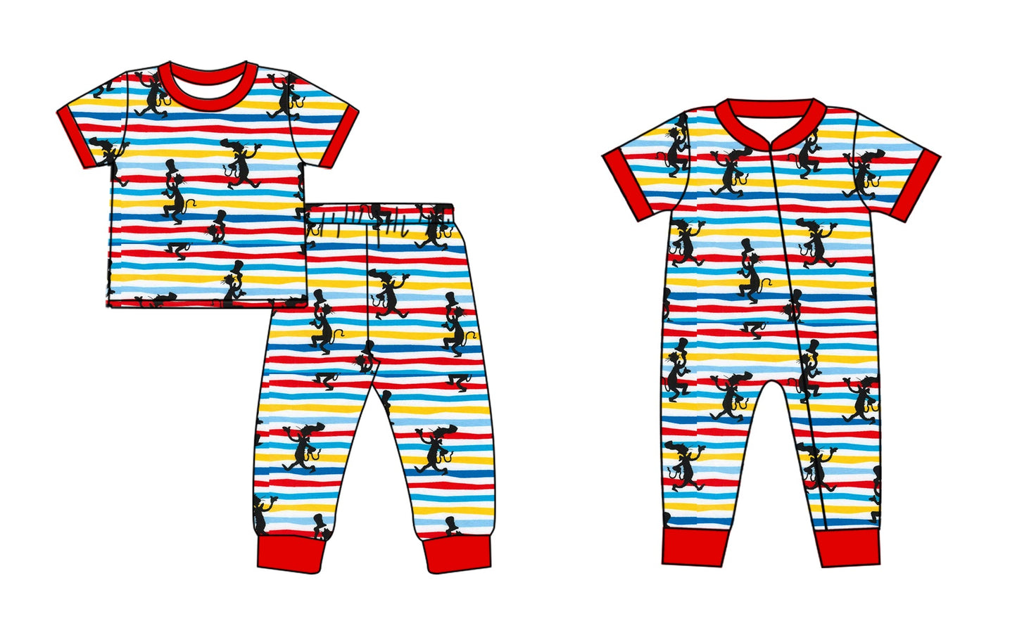 Baby Boy Short Sleeves Reading Stripes Sibling Romper Set ( Moq 5 Each Style ) 12.19