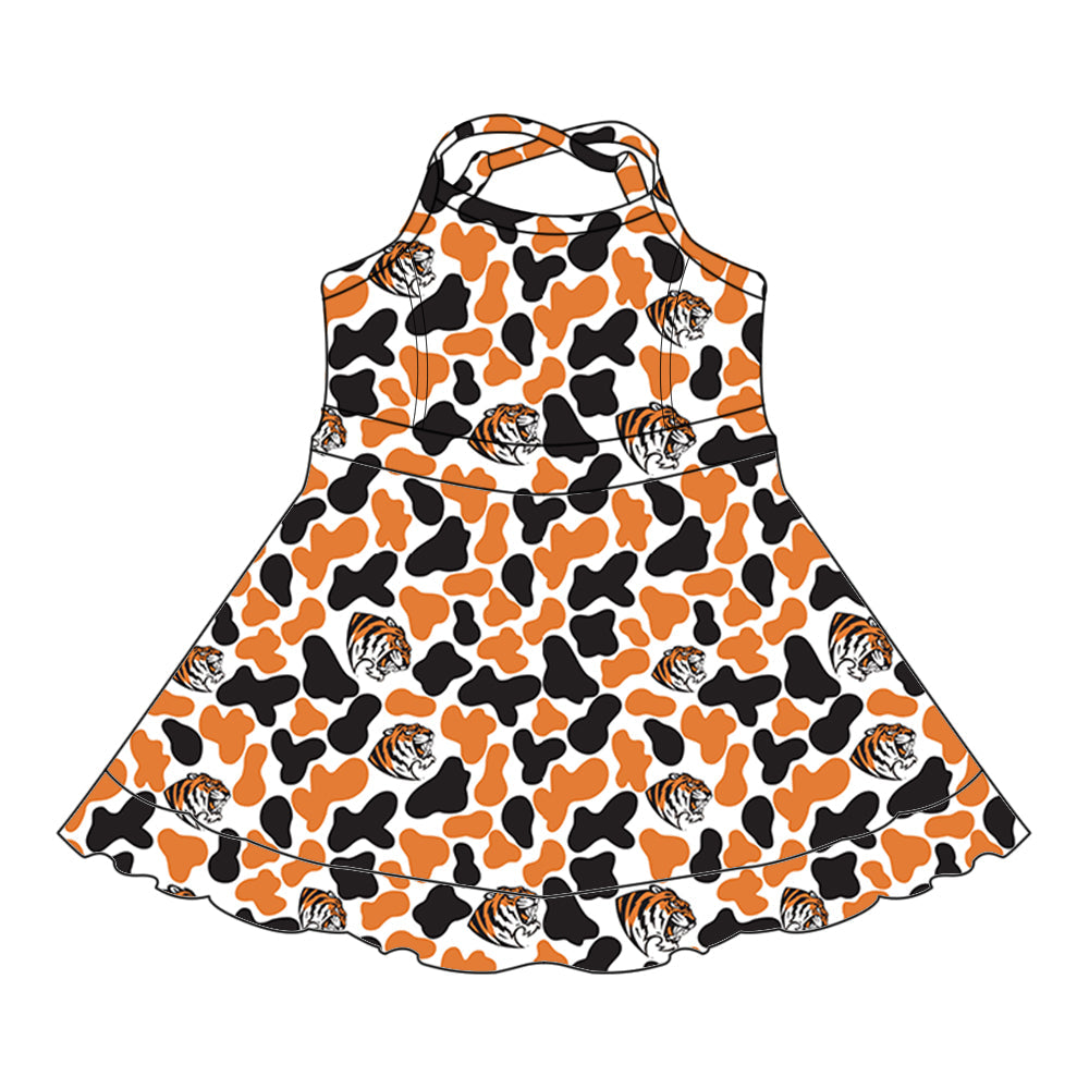 ( Moq 5 each style ) Baby Boy Girl Team Sibling Shirt Tigers Camo Jumpsuit Dress Set 8.6