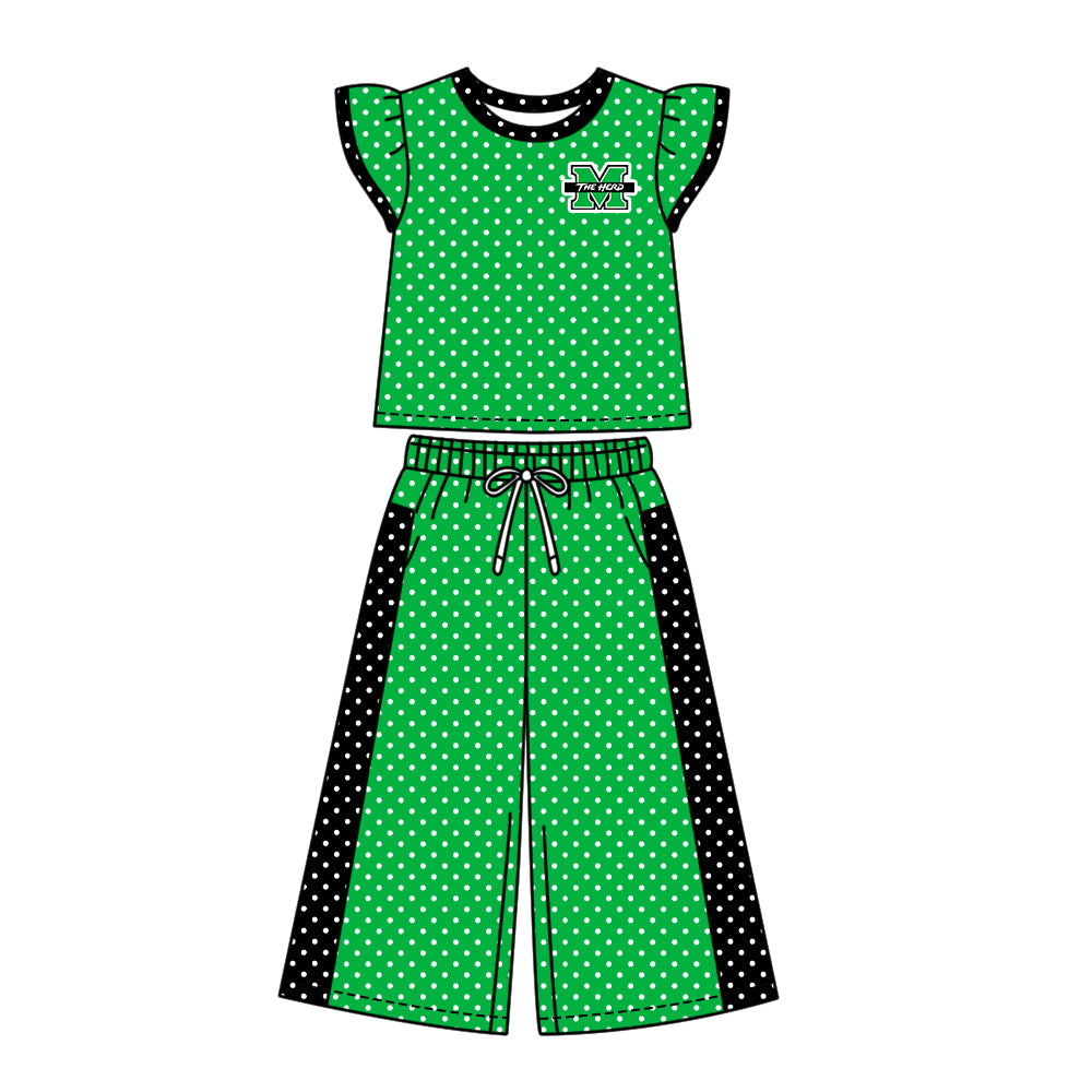 ( Moq 5 ) Baby Girls Kids Short Sleeves Shirt Pants Team Set Clothes