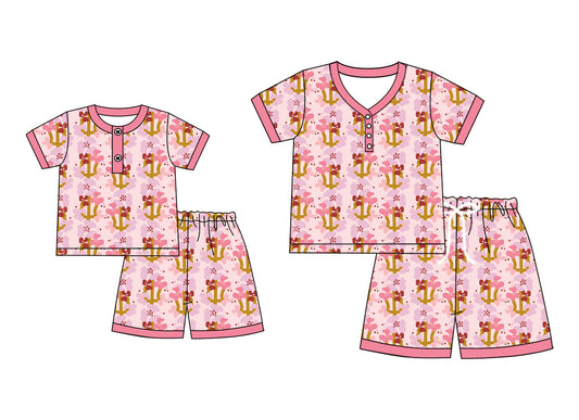 ( Moq 5 Each Style ) Baby Girl Adult Women Cactus Flower Sibling Mommy And Me Family Pajamas Set 4.25