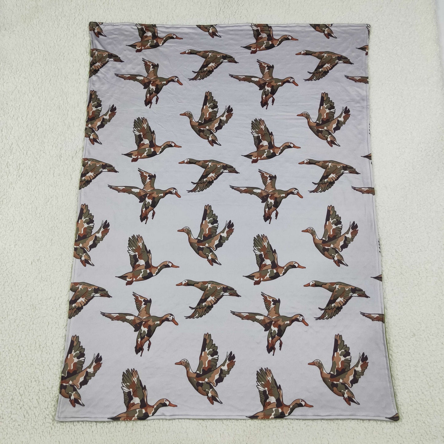 Baby Boys Toddler Camo Ducks Green Blanket RTS