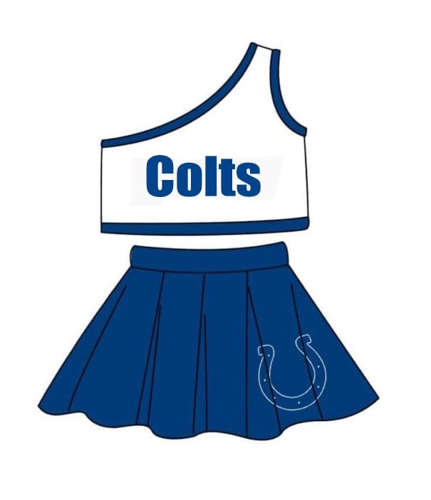Baby Girl Colts Team Tops Skirt Set