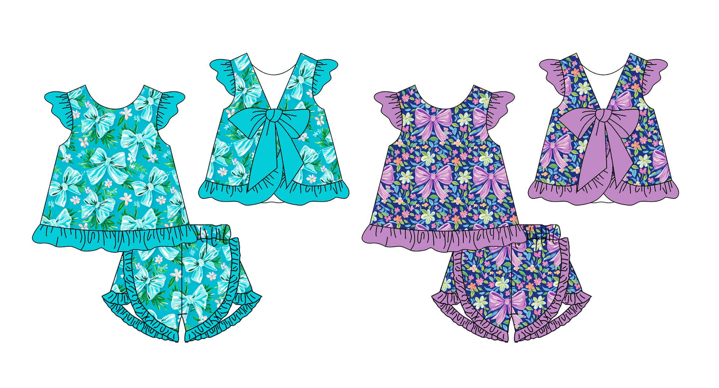 Baby Girl Short Sleeves Bows Sibling Set ( Moq 5 Each Style ) 12.25