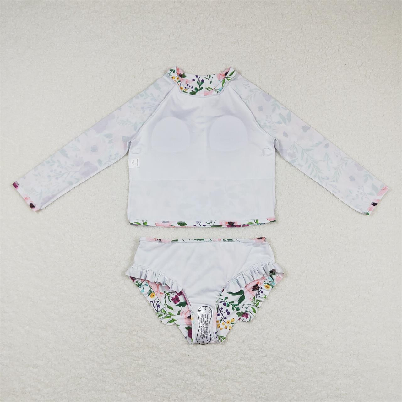S0180 Baby Girl Floral One Piece Summer Swimsuit