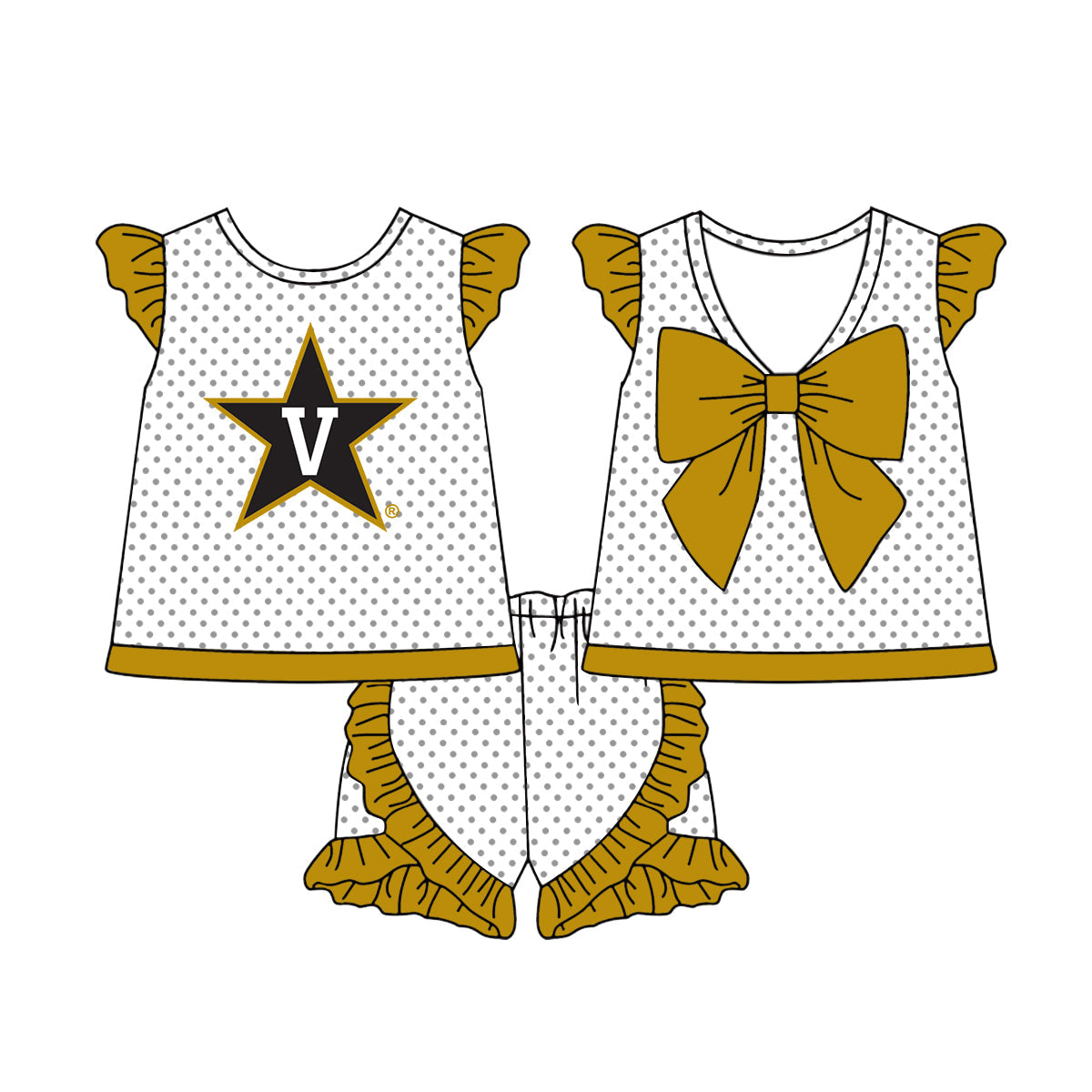 ( Moq 5 each style ) Baby Boy Girl Short Sleeves Team V Sibling Dress Shirt Set 5.5