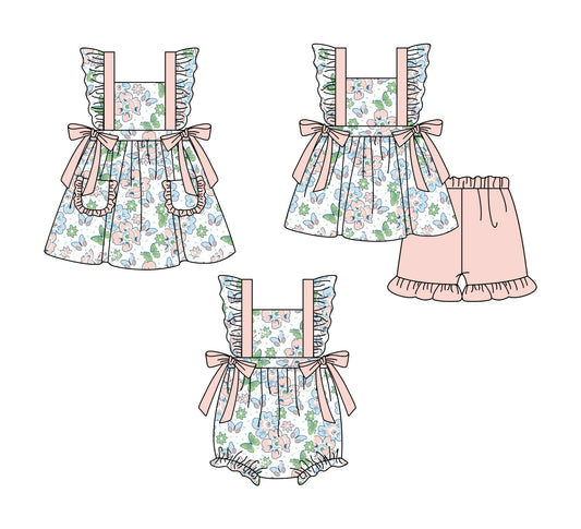 Baby Girl Flower Butterfly Sibling Romper Dress Set ( Moq 5 Each Style ) 1.2